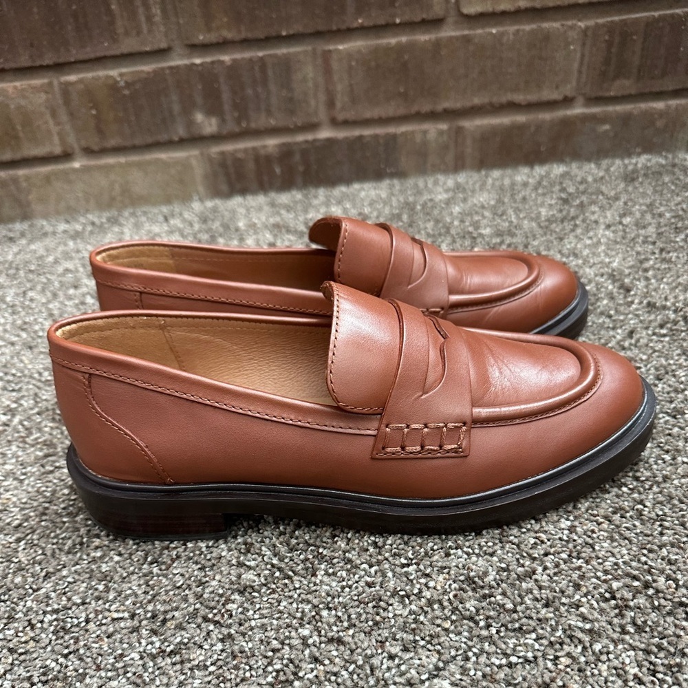 Madewell The Vernon Loafer in Dried Maple Leather, Size 7, EUC - Picture 3 of 8